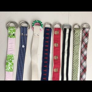 Lot of 7 ribbon belts - Xs,S, & M